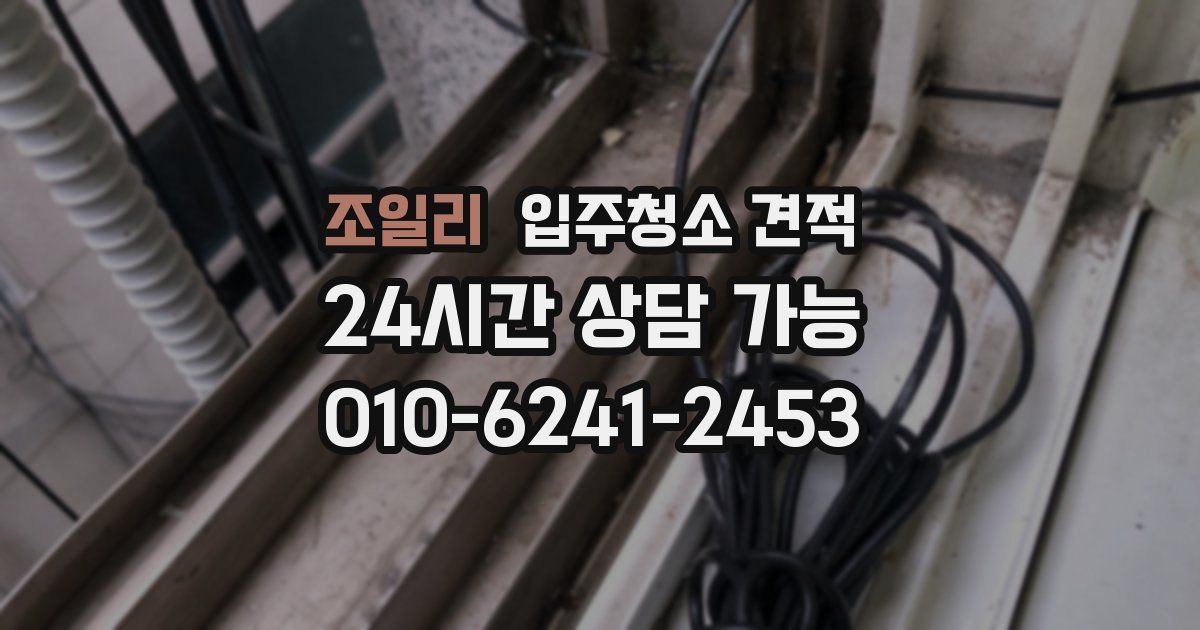 조일리 입주청소 견적