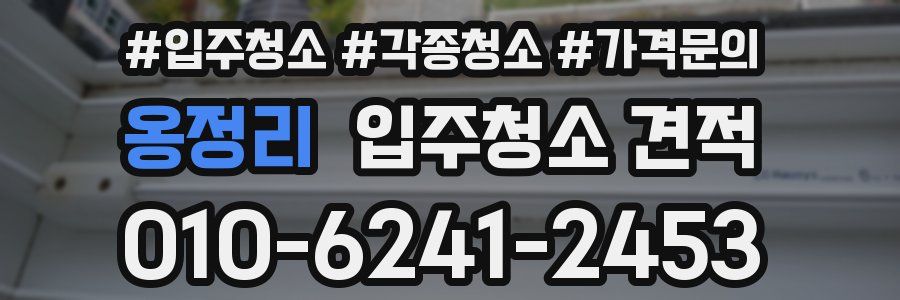 옹정리 입주청소 견적