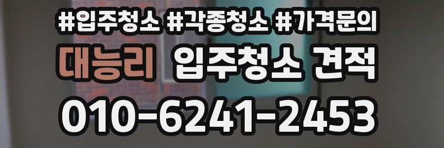 대능리 입주청소 견적