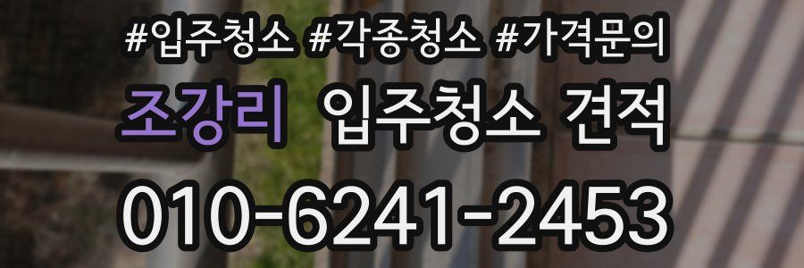 조강리 입주청소 견적