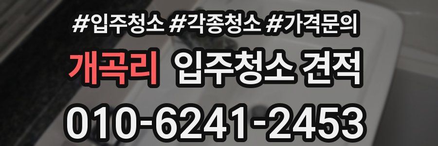 개곡리 입주청소 견적