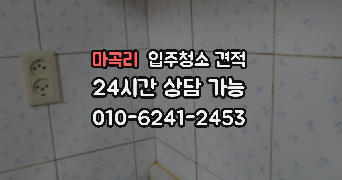 마곡리 입주청소 견적