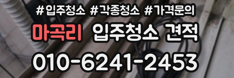마곡리 입주청소 견적