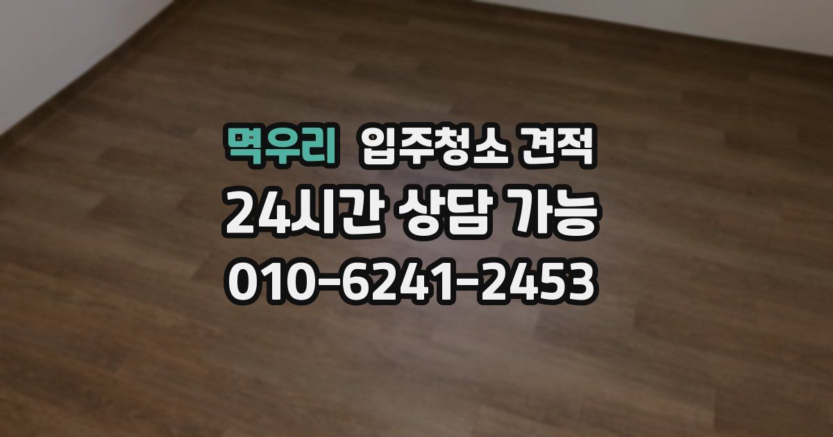 멱우리 입주청소 견적