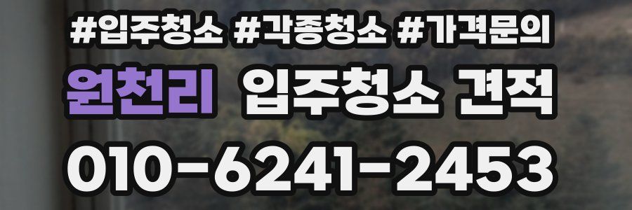 원천리 입주청소 견적