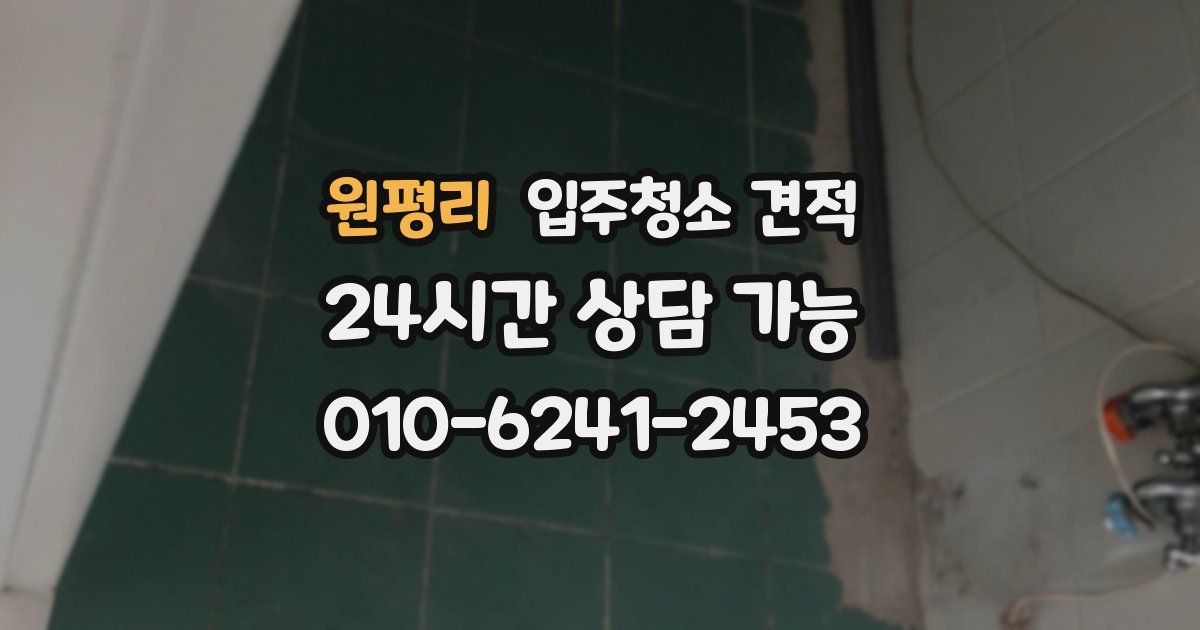 원평리 입주청소 견적