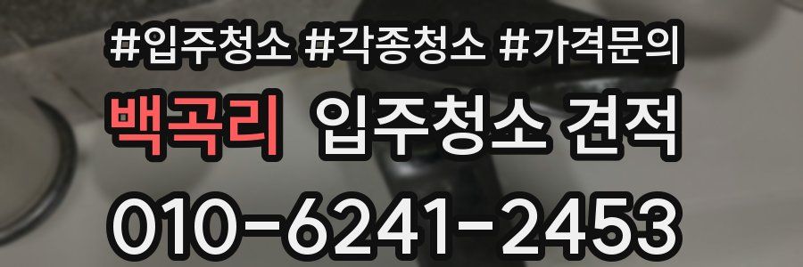 백곡리 입주청소 견적