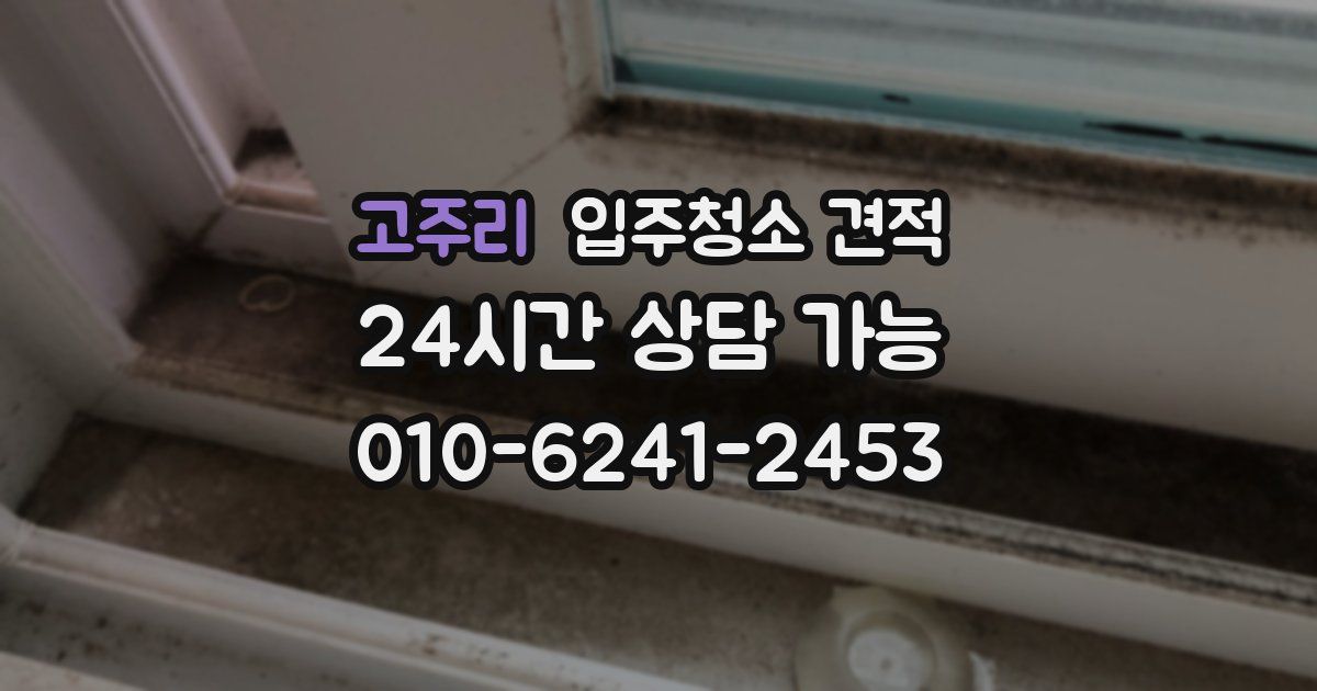 고주리 입주청소 견적