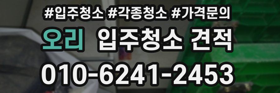 오리 입주청소 견적