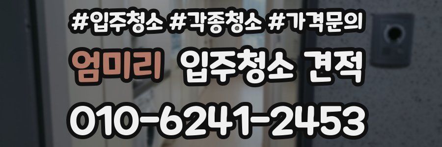 엄미리 입주청소 견적