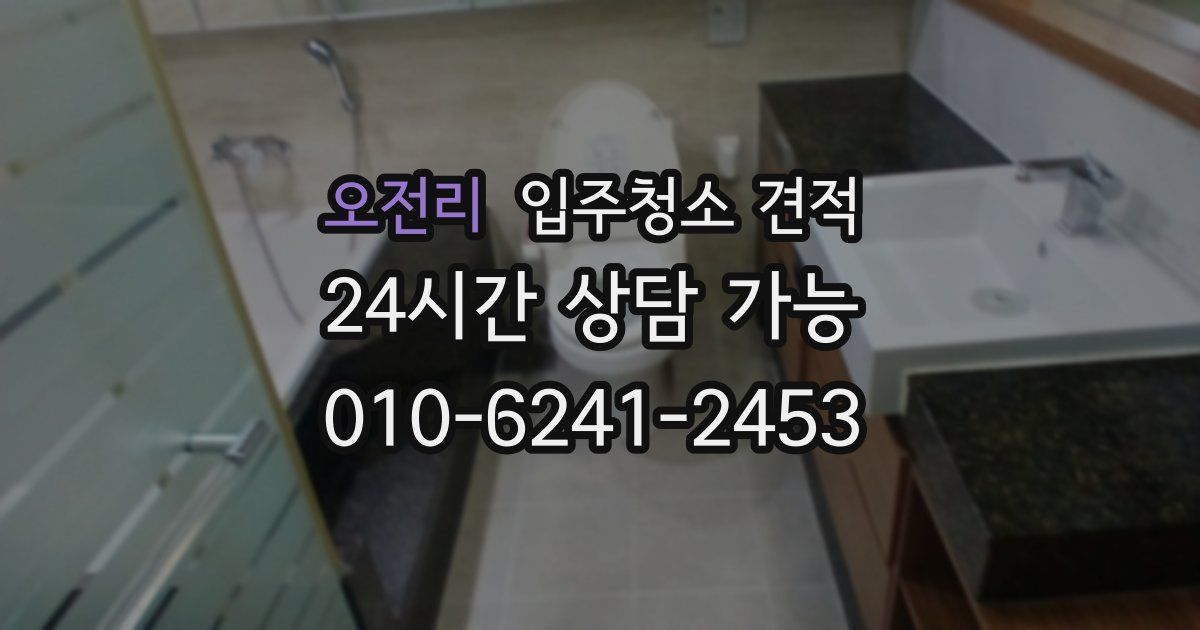 오전리 입주청소 견적