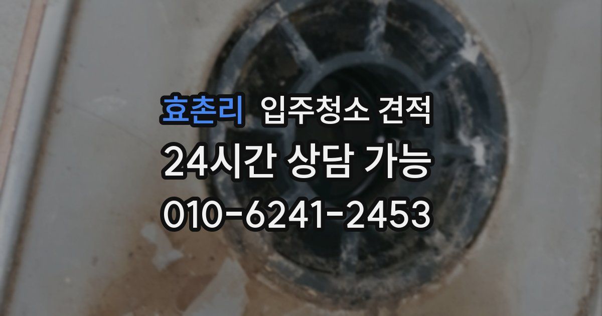 효촌리 입주청소 견적