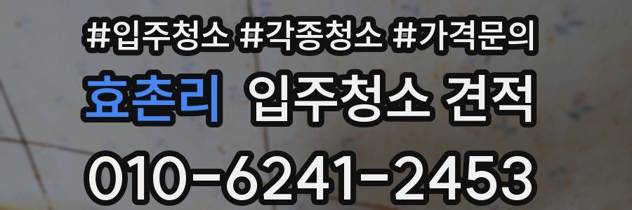 효촌리 입주청소 견적