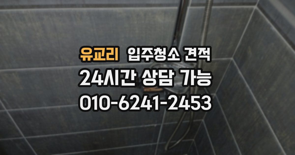 유교리 입주청소 견적