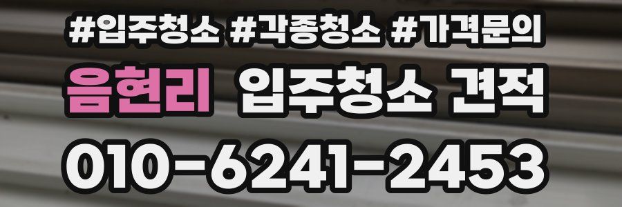 음현리 입주청소 견적