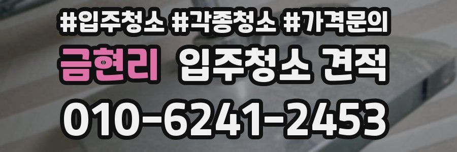 금현리 입주청소 견적
