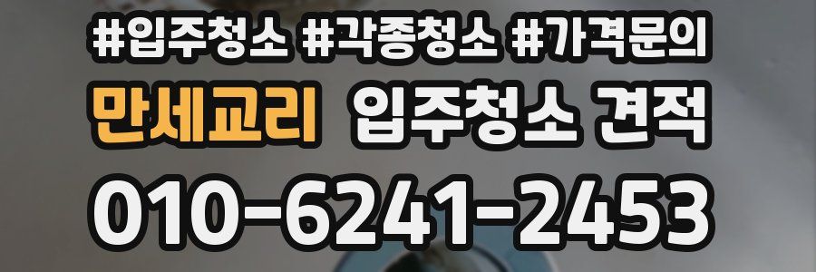 만세교리 입주청소 견적