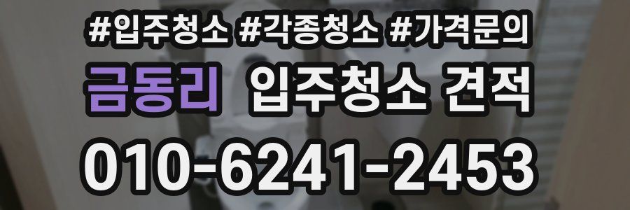 금동리 입주청소 견적