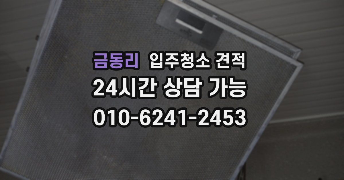 금동리 입주청소 견적