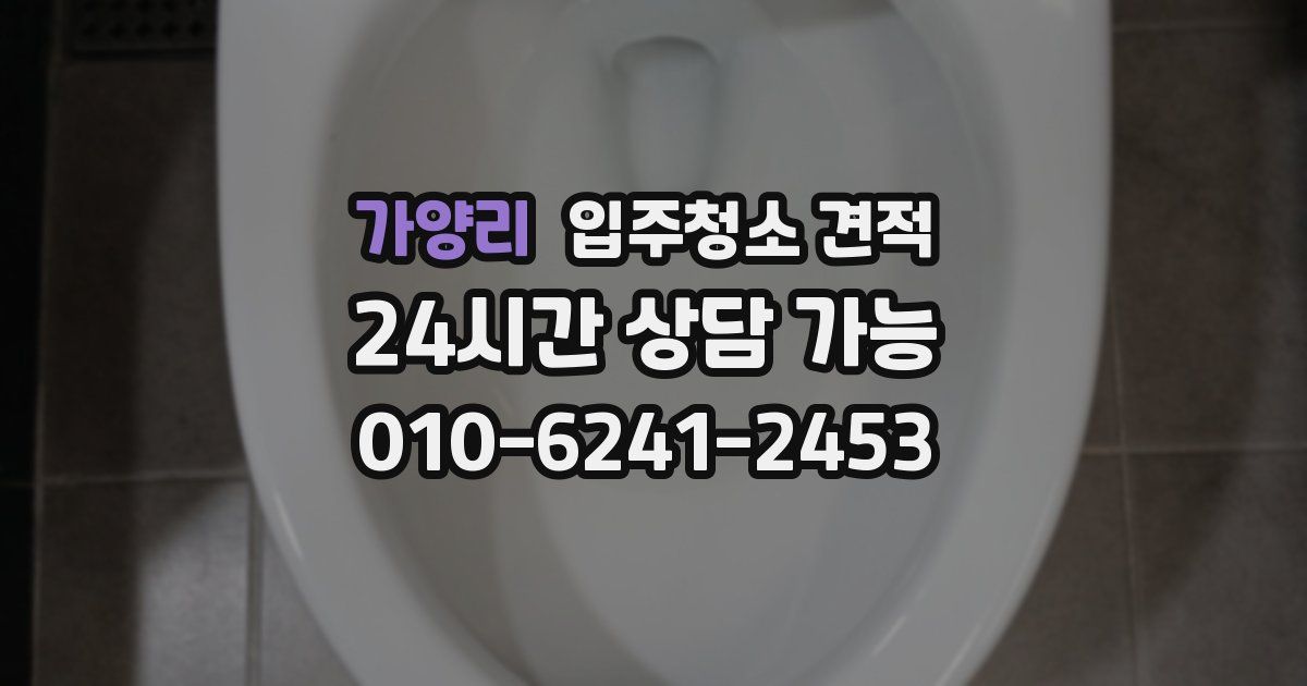 가양리 입주청소 견적