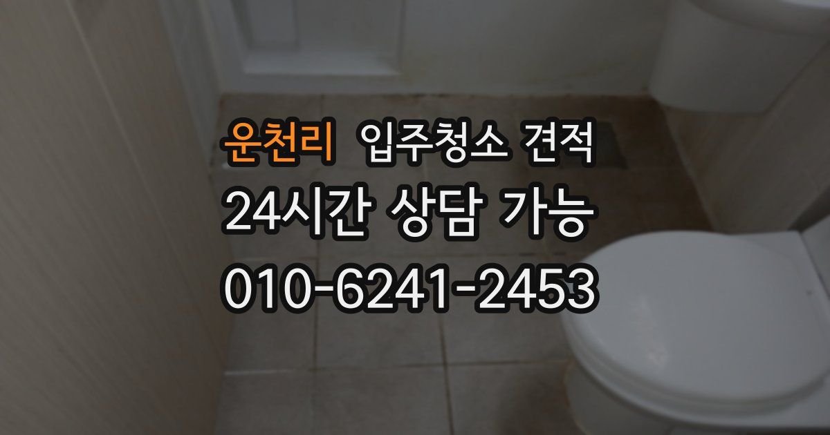 운천리 입주청소 견적