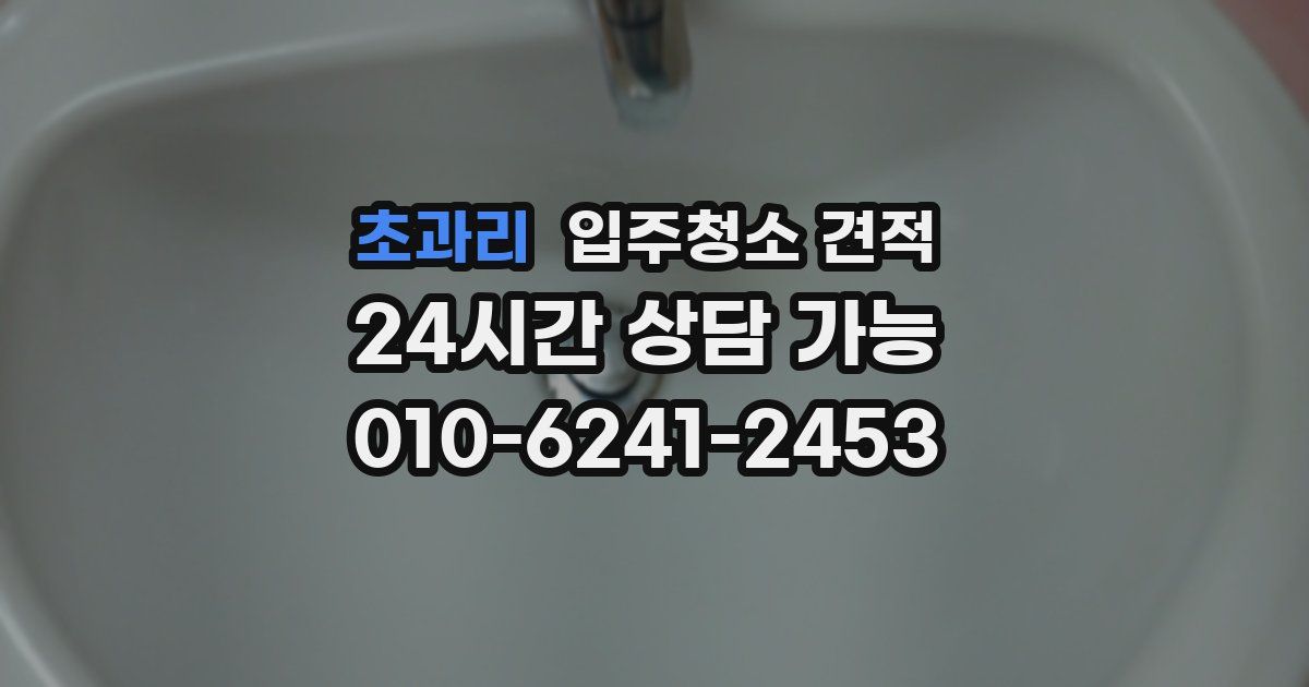 초과리 입주청소 견적