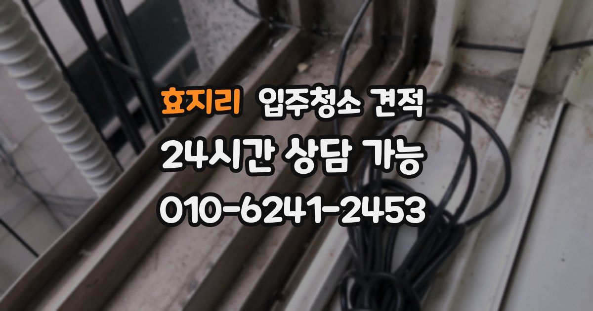 효지리 입주청소 견적