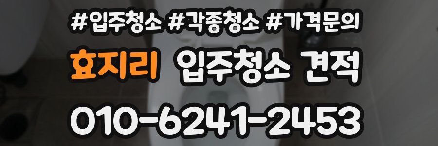 효지리 입주청소 견적