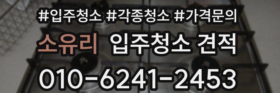 소유리 입주청소 견적