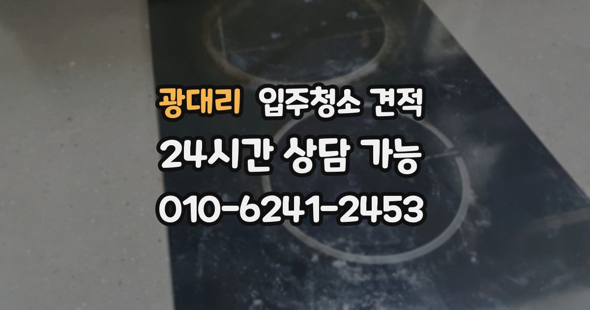 광대리 입주청소 견적