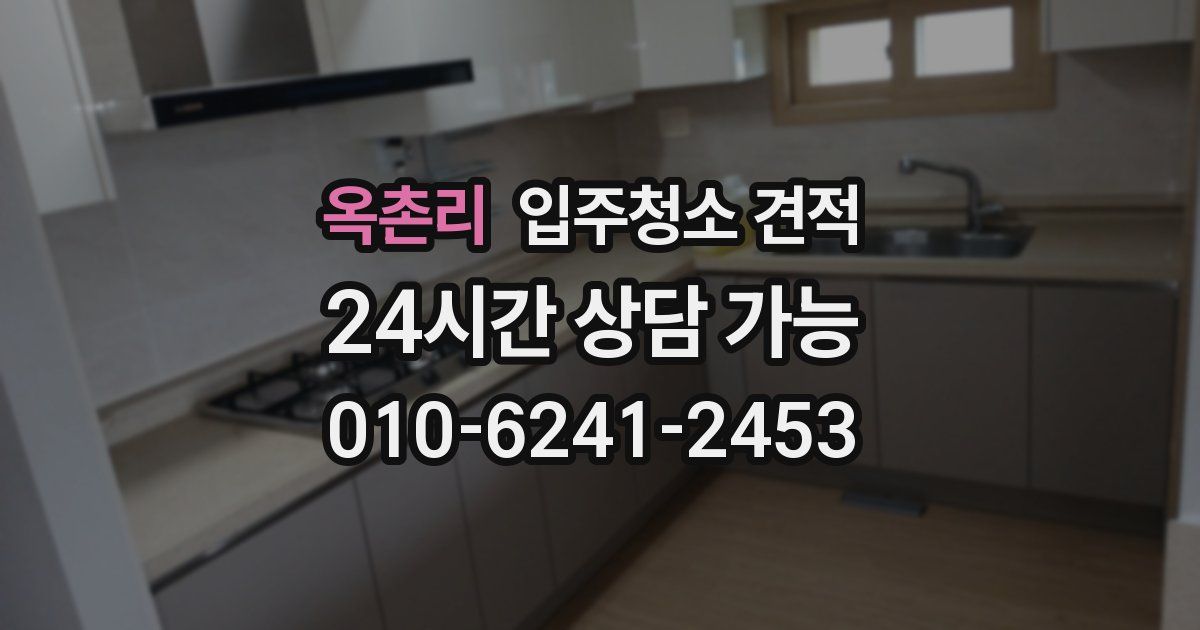 옥촌리 입주청소 견적