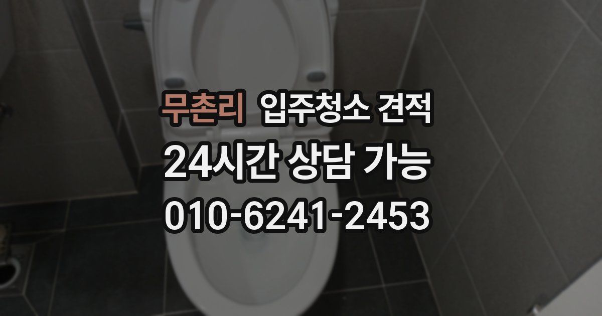 무촌리 입주청소 견적