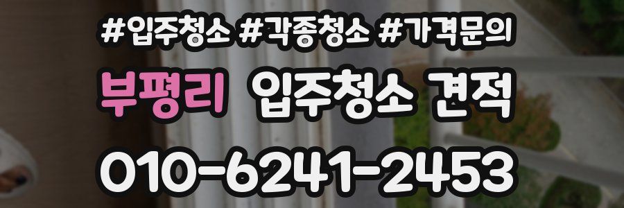 부평리 입주청소 견적