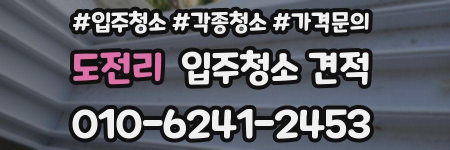 도전리 입주청소 견적