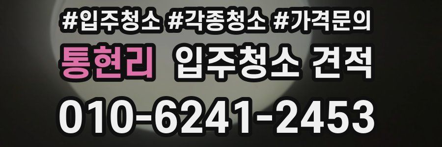 통현리 입주청소 견적