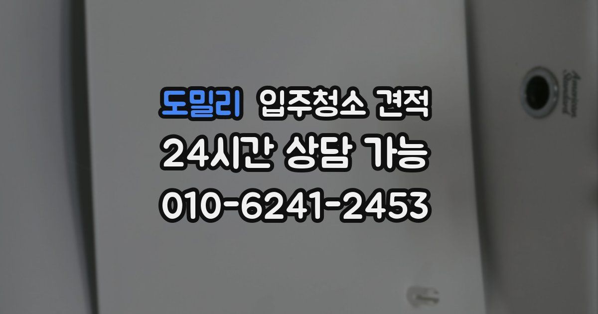 도밀리 입주청소 견적