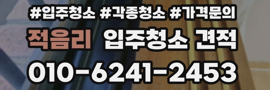 적음리 입주청소 견적