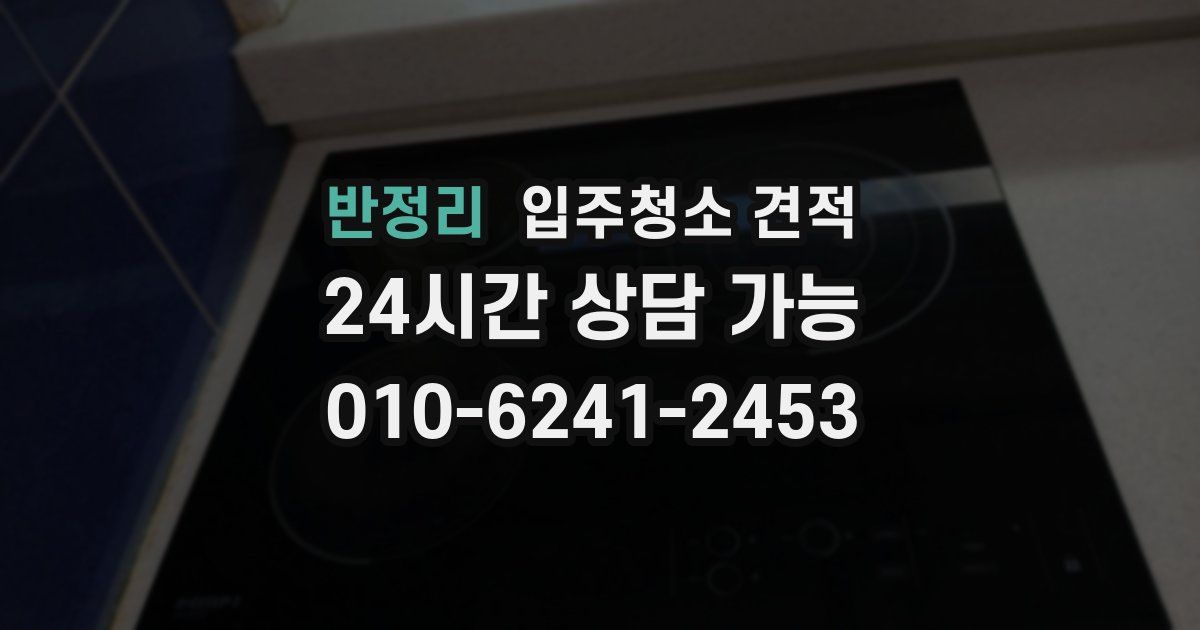 반정리 입주청소 견적