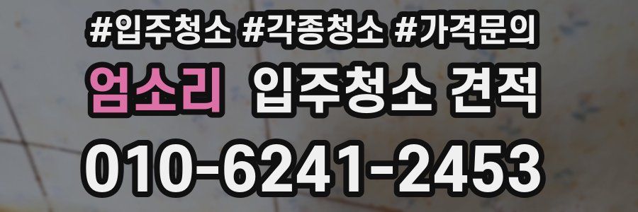 엄소리 입주청소 견적