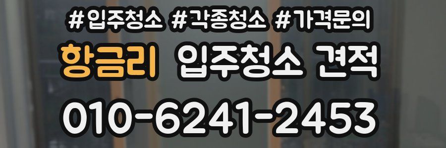 항금리 입주청소 견적