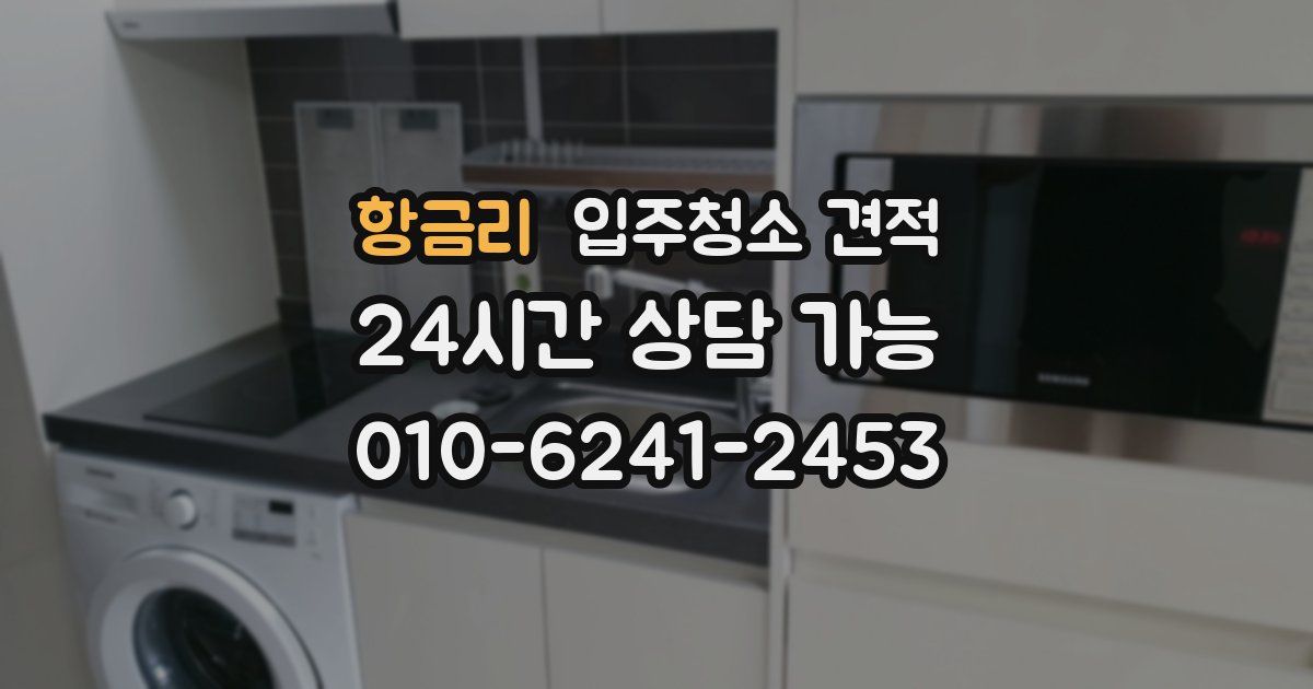 항금리 입주청소 견적