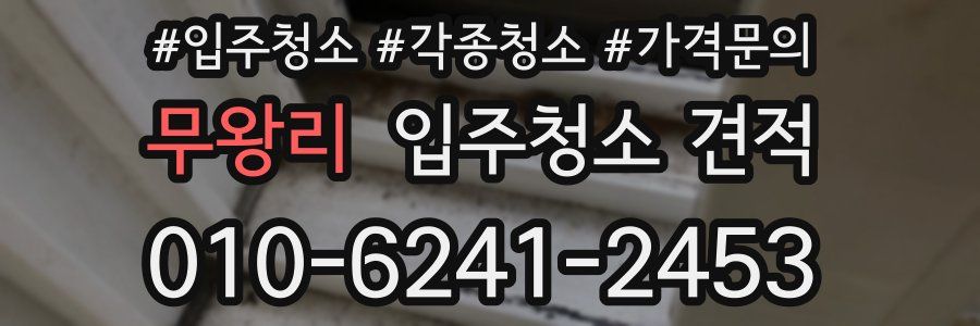 무왕리 입주청소 견적