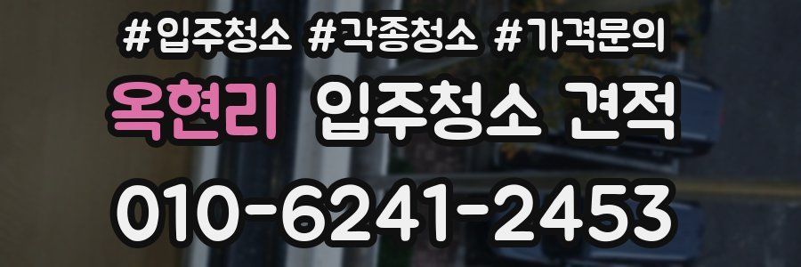 옥현리 입주청소 견적