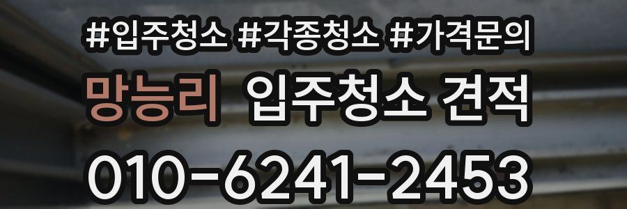 망능리 입주청소 견적