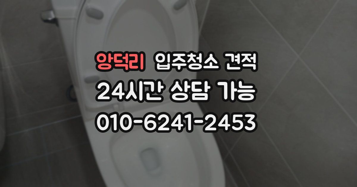 앙덕리 입주청소 견적