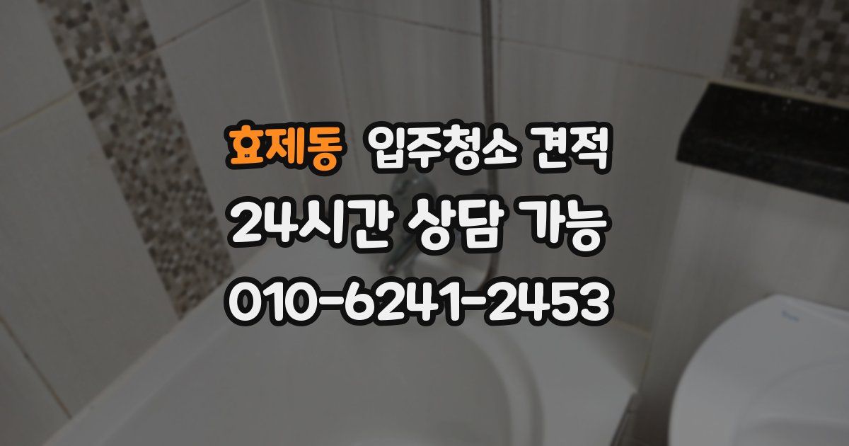 효제동 입주청소 견적