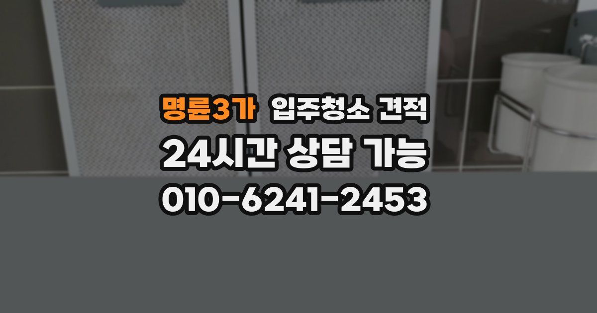 명륜3가 입주청소 견적