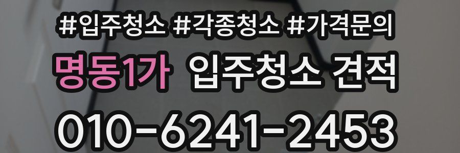 명동1가 입주청소 견적