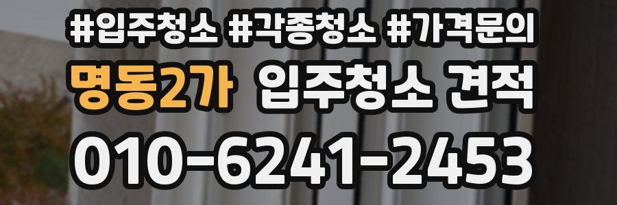 명동2가 입주청소 견적