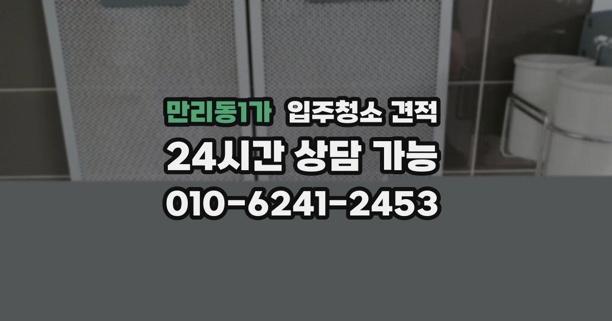 만리동1가 입주청소 견적
